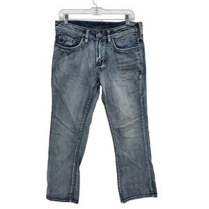 Buffalo David Bitton Slim Boot Jeans King SZ 31 Men's Blue 100% Cotton 5 Pocket